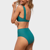 Erica - Jednobojni Bikinij s Visokim Strukom