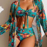 Luisa - Bikinij s maramom u cvjetnom uzorku