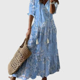 Amalia | Maxi Ljetna Boho Vintage Haljina" can be rewritten as "Amalia | Vintage Boho Maxi Dress for Summer.