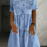 Sophia | Elegantna Casual Denim Haljina