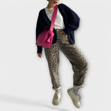 Carina - Vintage traperice s leopard printom