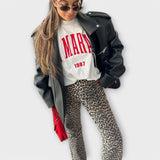 Carina - Vintage traperice s leopard printom