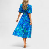 Clara - Elegantna Midi Cvjetna Haljina