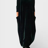 Saskia™ | Elegantna haljina od baršuna s džepovima