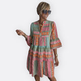 Madalena - Boho Haljina s Elegantnim Krojem